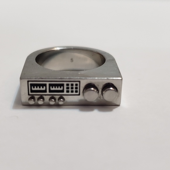 Swatch Stainless Steel Ring in Size 5 - Worn - Picture 2 of 2